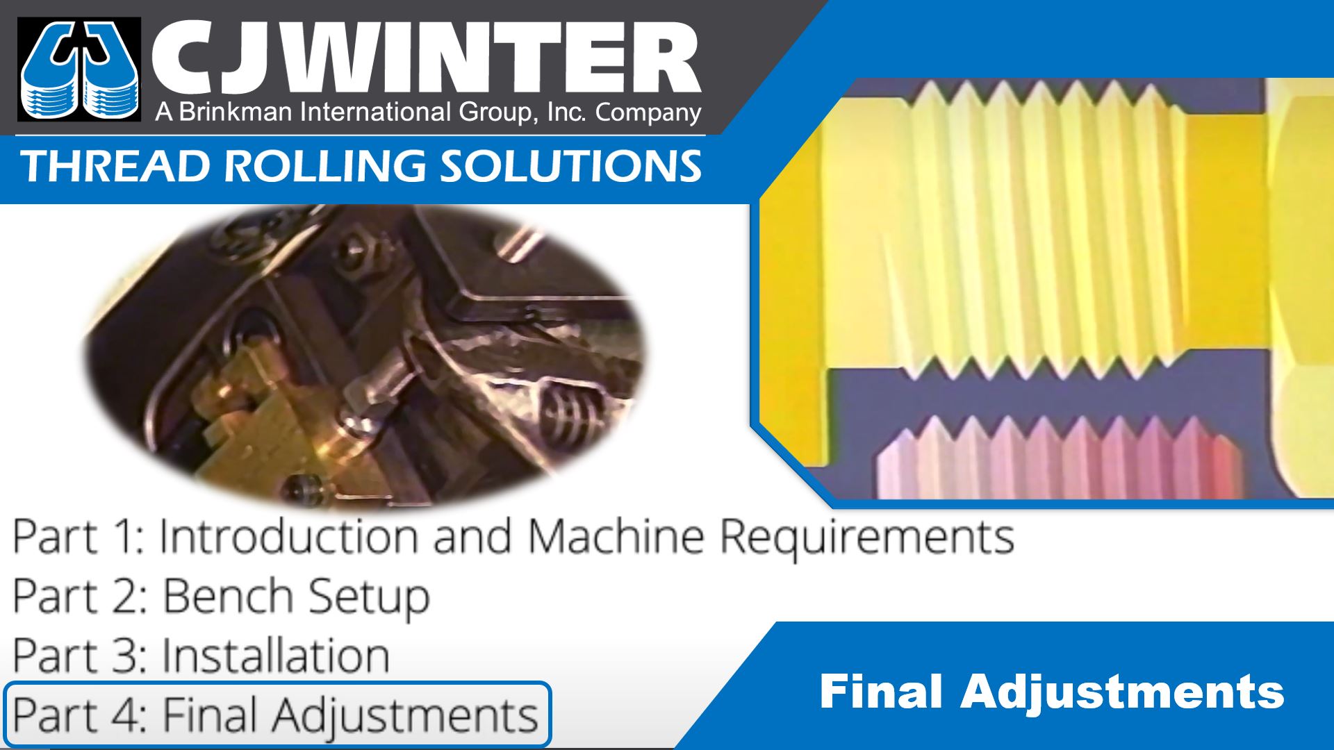 CJWinter Training Series